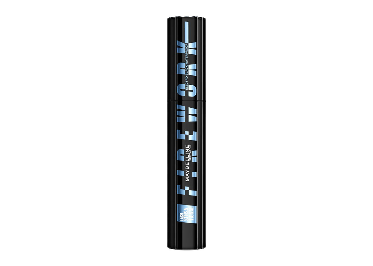 Mascara de Pestañas Firework Electro Black de Maybelline a Prueba de Agua con Vitamina B5 Ultra Negra