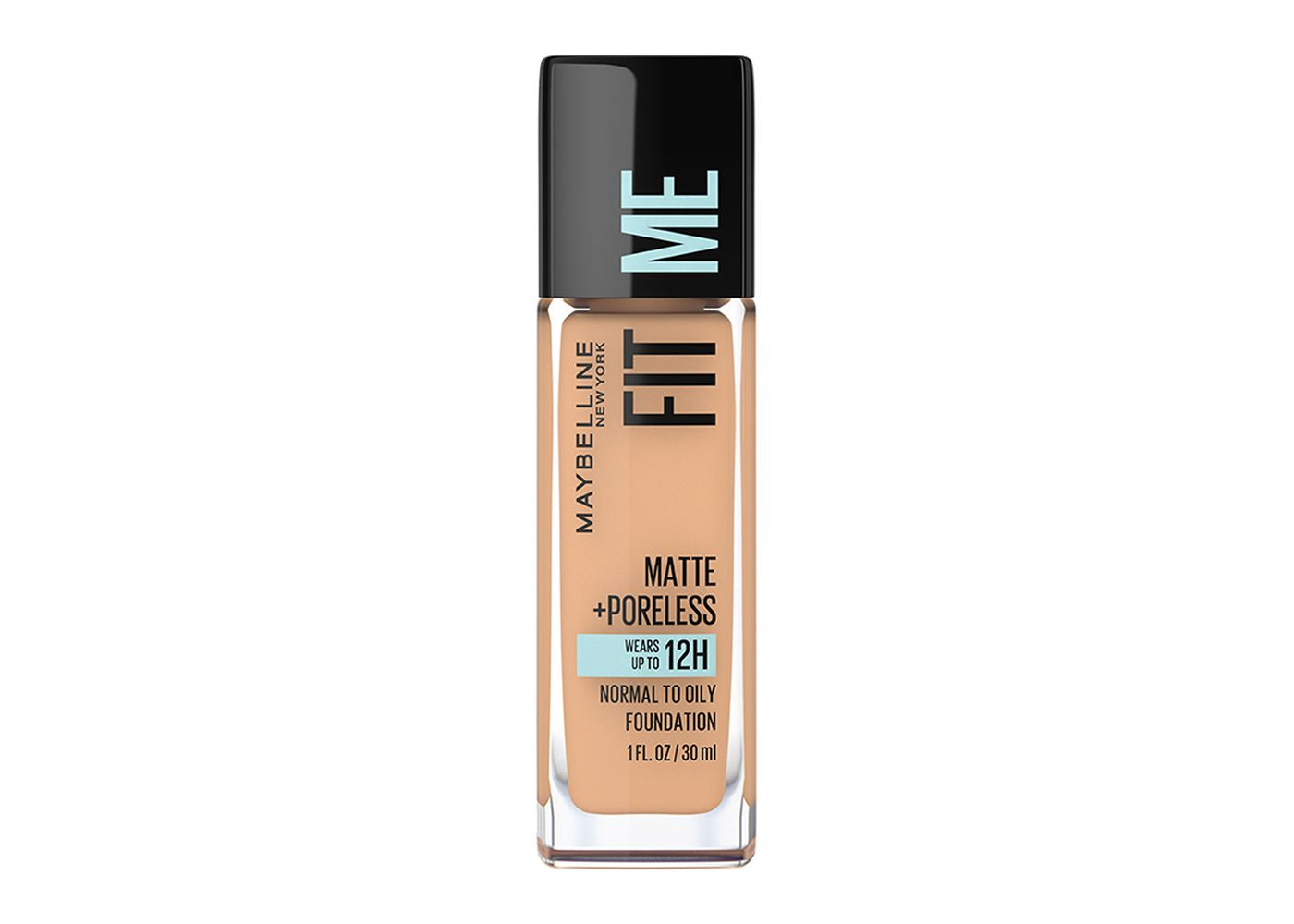 MAYBELLINE Base de Maquillaje Fit Me Matte + Poreless, Classic Beige , 30 ml, matifica y controla el brillo, se adapta al tono y la textura de la piel, tiene FPS 22, piel sin poros
