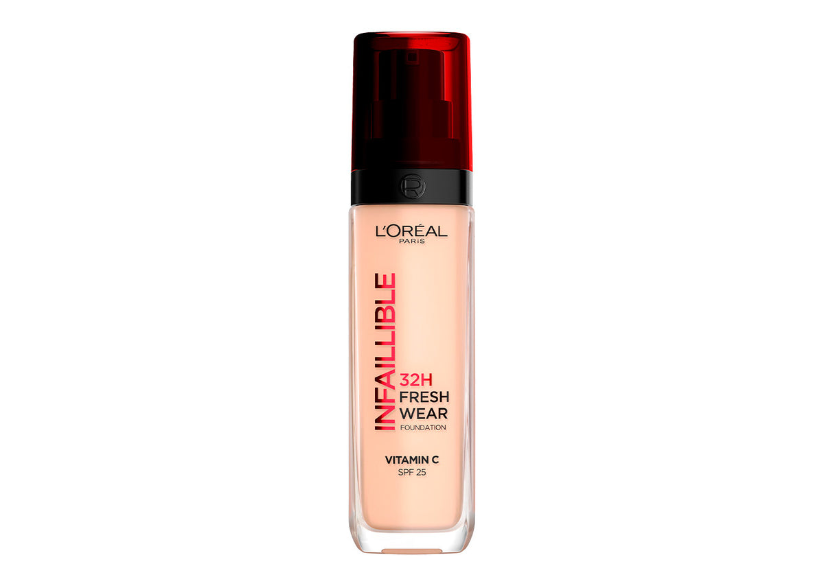 LÃ‚Â´OrÃƒÂ©al Paris Base de maquillaje lÃƒÂ­quida de alta cobertura, Infallible 32h Freshwear Tono 20 Ivory, 30ml