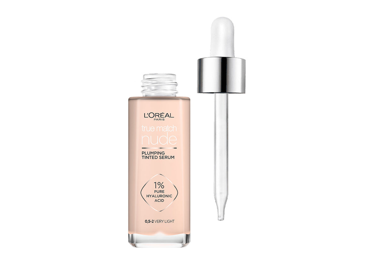 L'Oreal Paris Cosmetics True Match Serum Rellenador con Color Y ÃƒÂcido HialurÃƒÂ³nico, Tono 0.5-2 Very Light