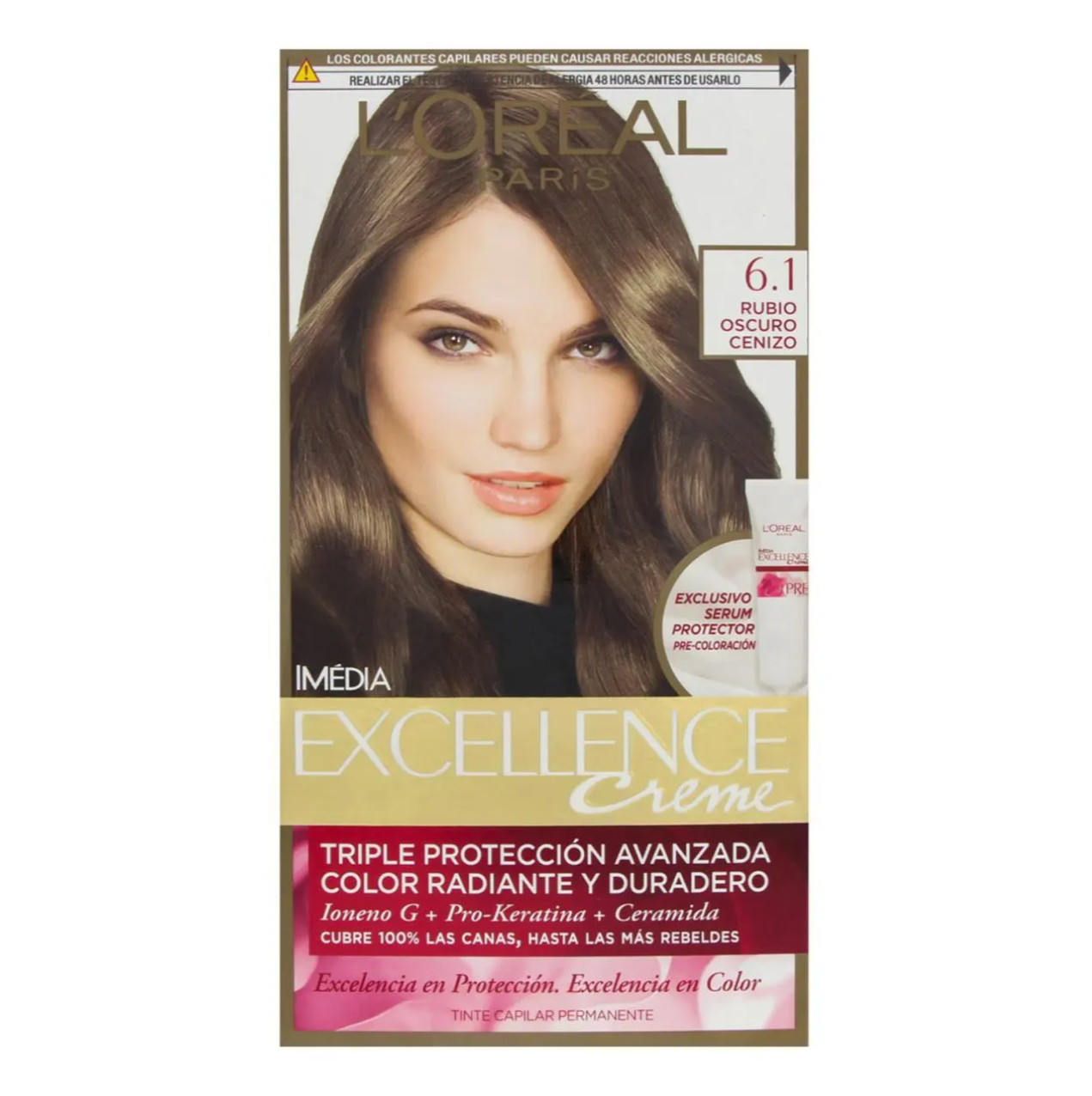 Tinte para cabello Excellence L'OrÃƒÂ©al Paris 6.1 Rubio Oscuro Cenizo