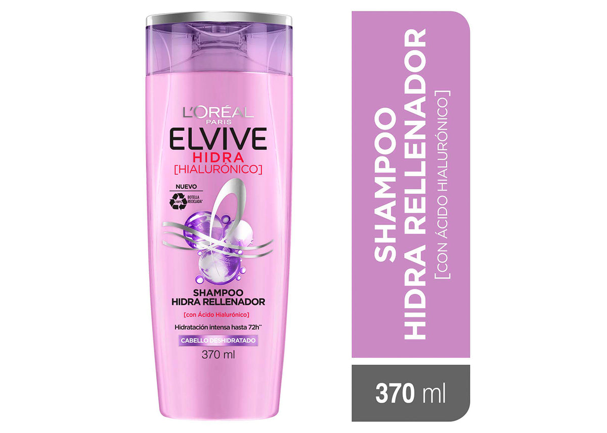 L'OrÃƒÆ’Ã‚Â©al Paris Shampoo Hidra HialurÃƒÆ’Ã‚Â³nico Elvive 370 ml