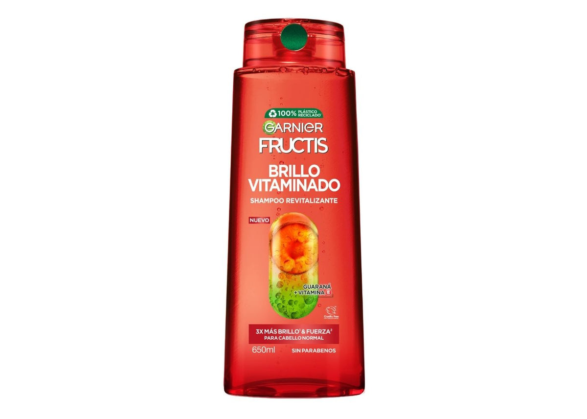 Garnier Fructis Shampoo Brillo Vitaminado, 650 ml