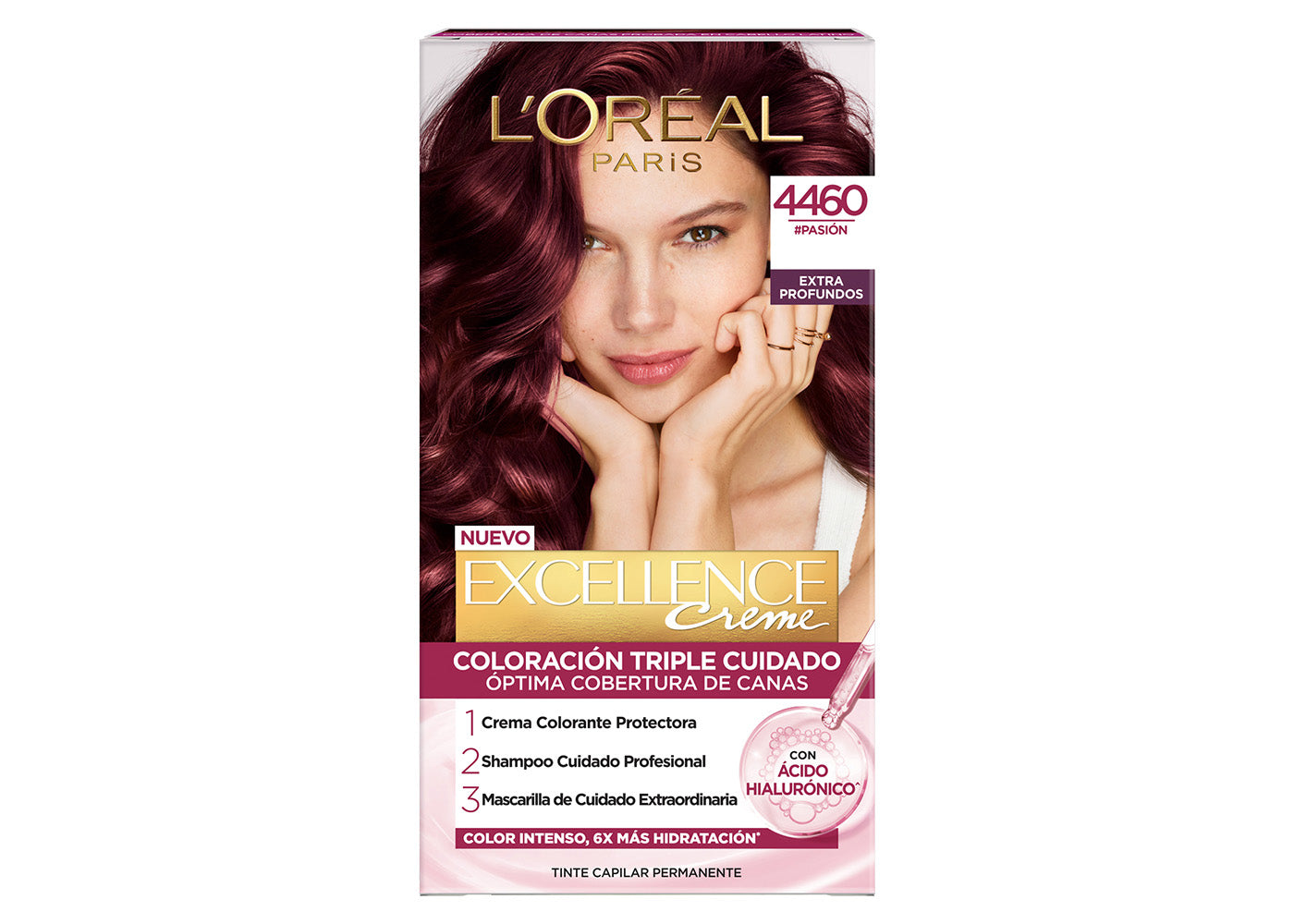 Tinte para cabello Excellence L'OrÃƒÂ©al Paris 4460 CastaÃƒÂ±o Rojizo Profundo
